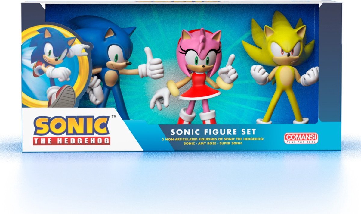 Comansi Sonic the Hedgehog – 3 Figuren in Geschenkbox – 10 cm