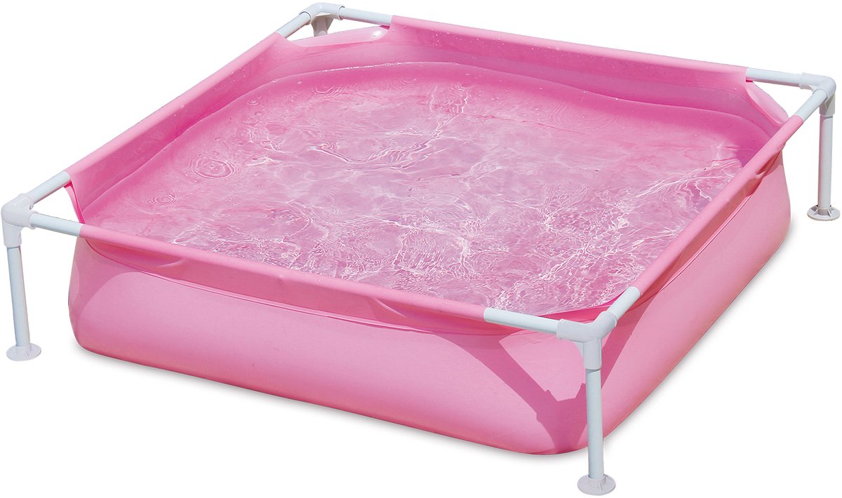 Sommerwellen Schwimmbad kleiner Rahmen 122 x 122 x 30 cm Pink