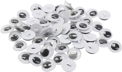 Creativ Company Kulleraugen, zum Aufnähen, Größe 10 mm, 50 Paar, 100 Stück, 1 Beutel
