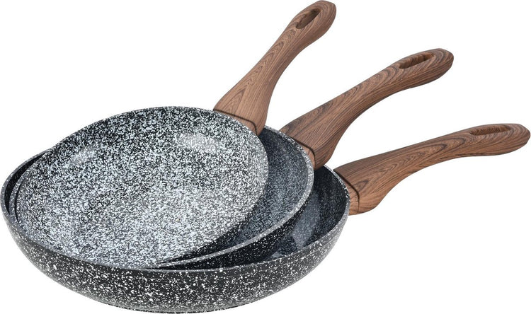 Kinghoff Bratpfannen kh-1030 – ø20, 24 und 28 cm – 3 Stück – alle Wärmequellen