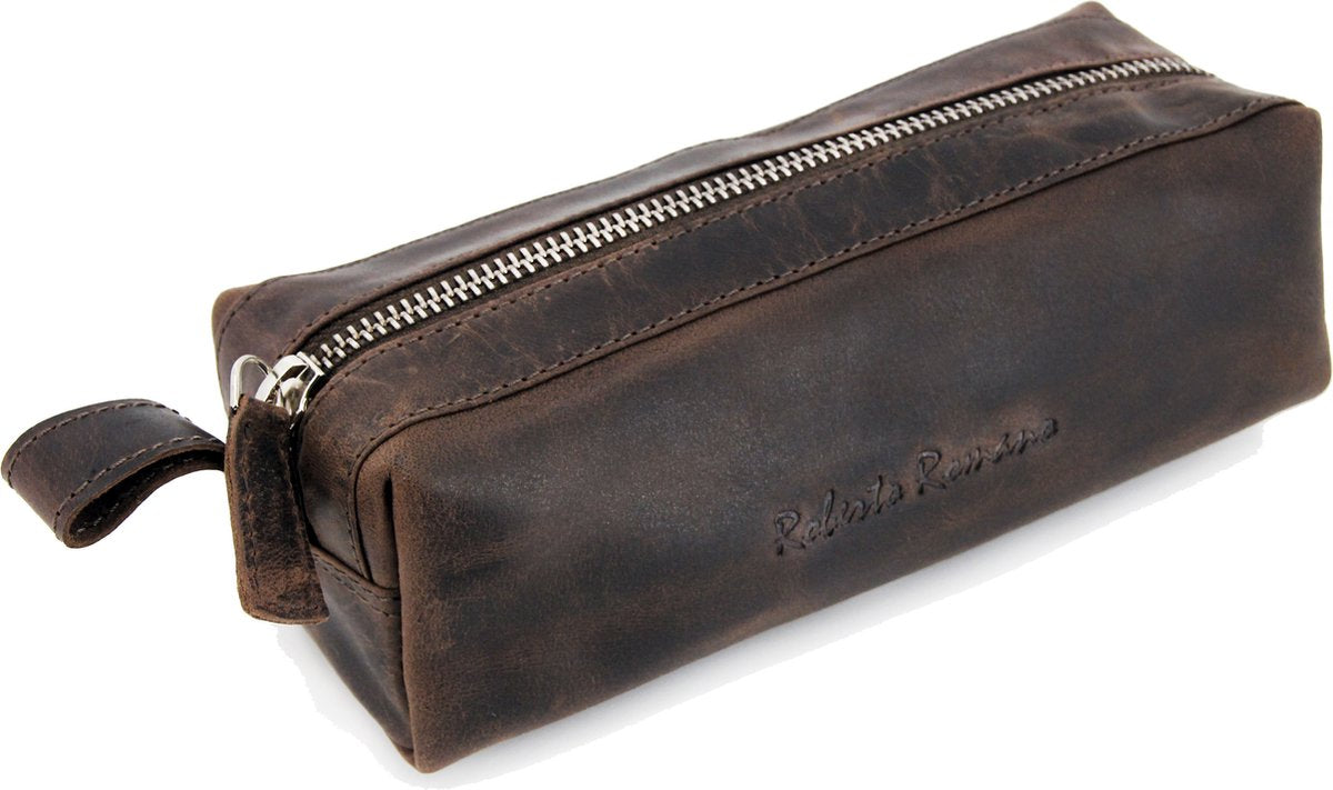 Kangaro Roberto Romano Federmäppchen – Empoli – Braun – Echtleder – 20 x 6 x 7 cm – Ju-48214