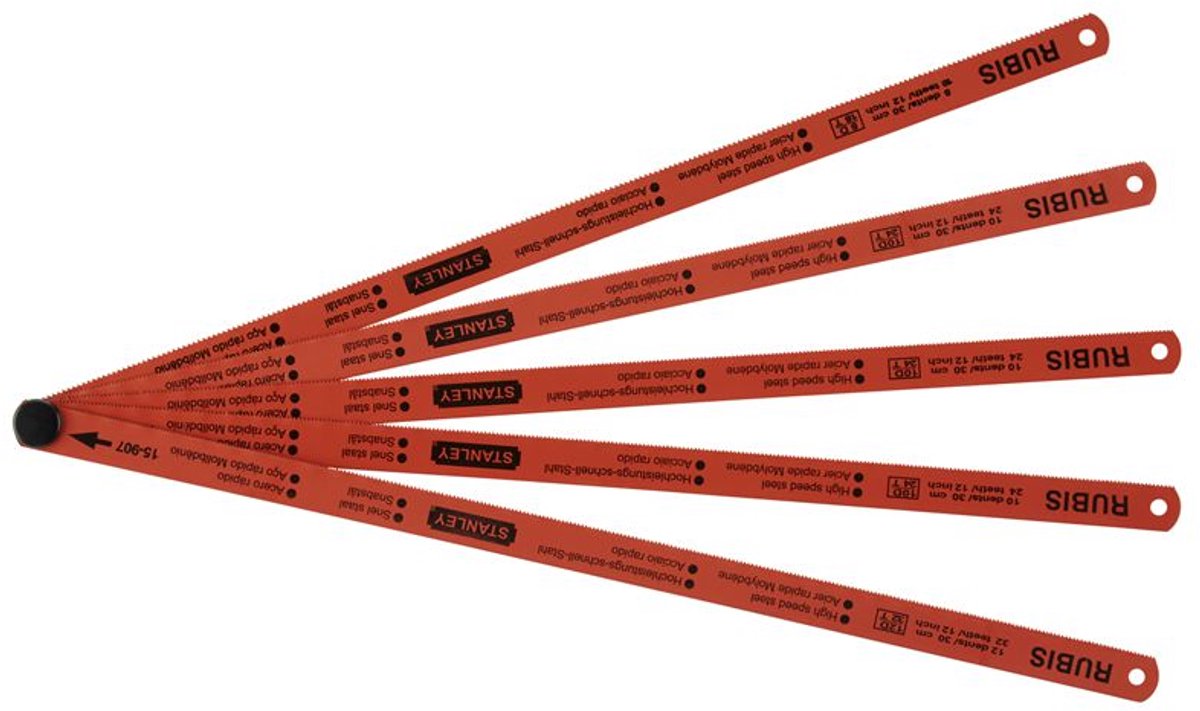 Stanley Handwerkzeuge Metallsägeblatt 300 mm – Mix (5 Stück Karte) – 0–15–900