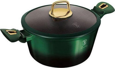 Berlingerhaus Berlinger Haus 6059 – Bratpfanne mit Titanbeschichtung – 28 cm – mit Deckel – Smaragd-Kollektion