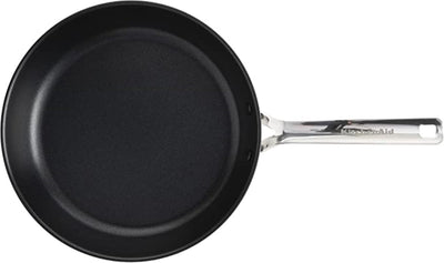 Kitchenaid Edelstahl-Bratpfanne 28 cm – PFAs-freie Antihaftbeschichtung – Induktions-Bratpfanne – Keramikpfanne – ofenfest bis 160 °C – Silber
