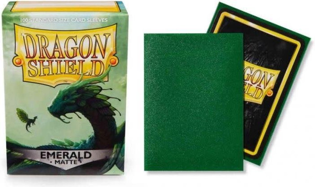 Arcane Tinmen Dragon Shield-Kartenhüllen: Standard mattgrüner Smaragd – 100 Stück
