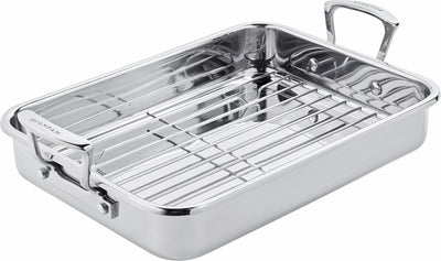 Scanpan Impact Edelstahl-Bratpfanne mit Rost, 42 x 26 cm