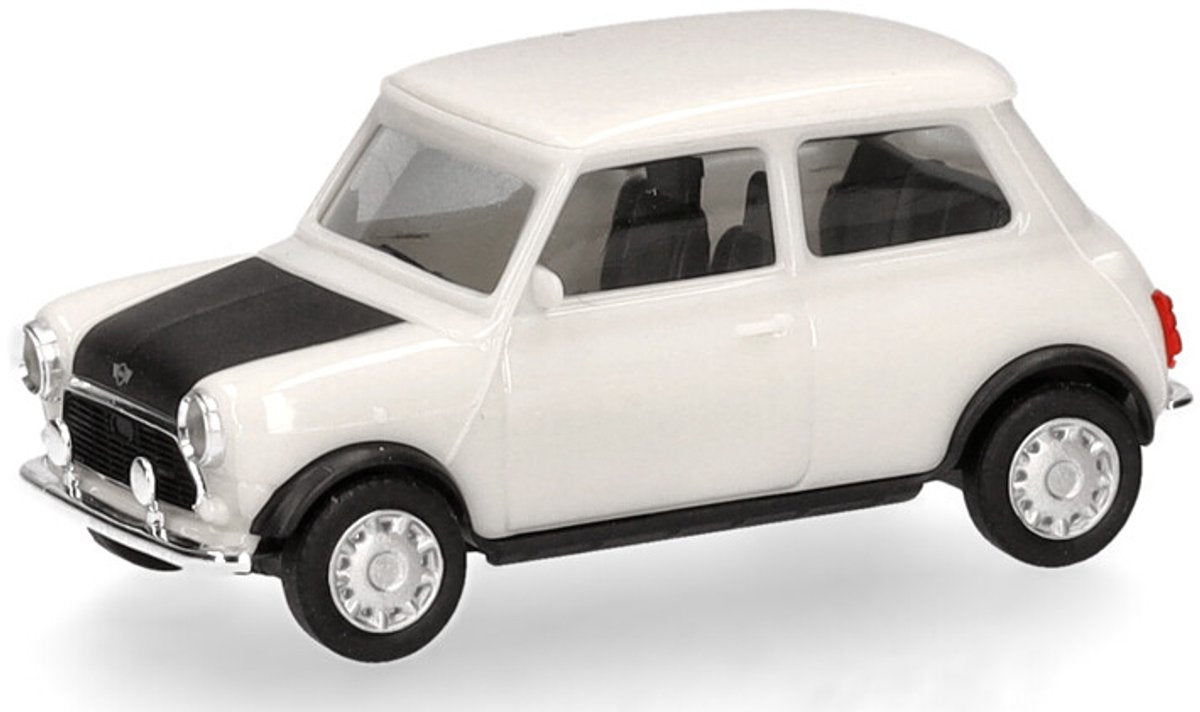 Herpa Mini Cooper Mayfair + Scheinwerfer, weiß (Rechtslenker)