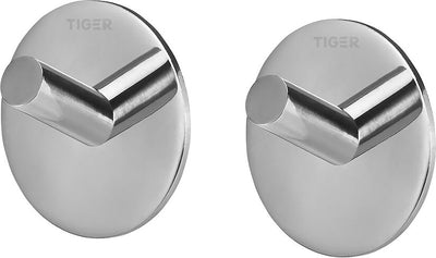 Tiger rondo - Handtuchhaken - ohne Bohren - Handtuchhaken - 3m Band - Edelstahl poliert (2 Stück)