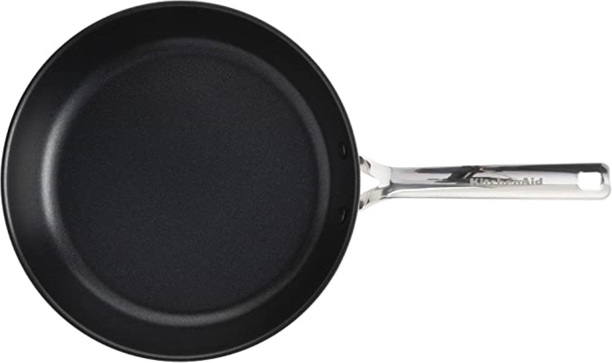 Kitchenaid Edelstahl-Bratpfanne 28 cm – PFAs-freie Antihaftbeschichtung – Induktions-Bratpfanne – Keramikpfanne – ofenfest bis 160 °C – Silber