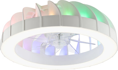 Brilliant Fanora - Deckenventilator - mit Beleuchtung - LED 30 W - 2700 K-6500 K - dimmbar - Weiß - sehr leise