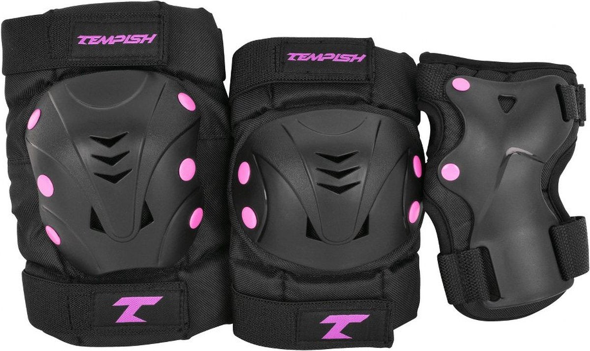 Tempish – Taky – Skate-Schutz – 3er-Pack – Erwachsene – Pink – Komplettset zum Skaten – Größe L