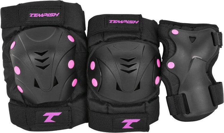 Tempish – Taky – Skate-Schutz – 3er-Pack – Erwachsene – Pink – Komplettset zum Skaten – Größe L