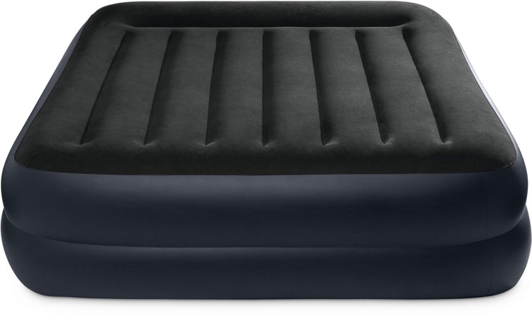 Intex erhöhtes Luftbett mit Kissenauflage und integrierter Pumpe – 203 x 152 x 42 cm