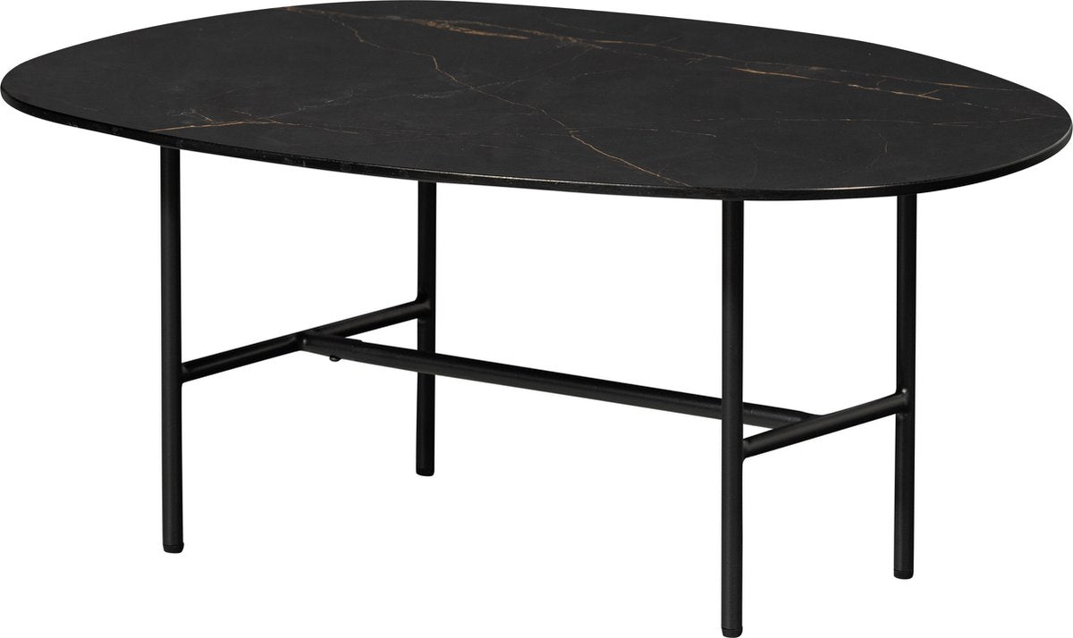 Woood Vajen Couchtisch – Marmoroptik – Schwarz – 34 x 80 x 60