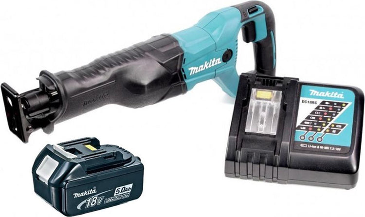 Makita djr186rt 18 V Li-Ionen-Akku-Säbelsägen-Set (1 x 5,0 Ah-Akku) – Schnellwechsel – variabel