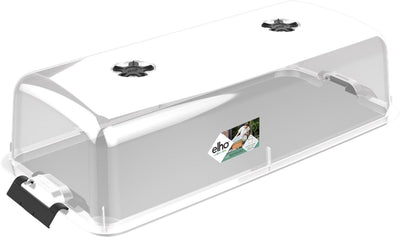 Elho Green Basics Grow House XXL 75 – Abdeckung für Growtisch – 100 % recycelter Kunststoff – ø 74,8 x H 20,3 cm – transparent