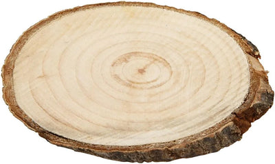 Creativ Company Holzscheibe mit Rinde, Größe 9,5x6 cm, Stärke 6 mm, 12 Stück 1 Box