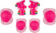 Nijdam Schlittschuhschutzset - rosa Regenbogen - rosa weiß - m