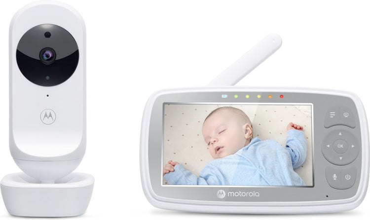 Motorola Nursery Motorola Babyphone VM44 Connect – Babyphone mit Kamera – WLAN – HD-Video-Streaming – 2-Wege-Kommunikation – Infrarot-Nachtsicht – Reichweite bis zu 300 m – Weiß