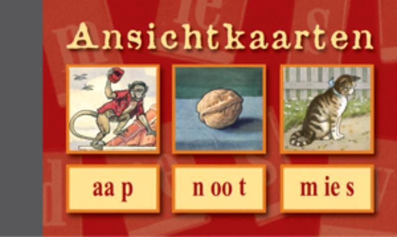 Postkarten, Affe – Nuss – Mies