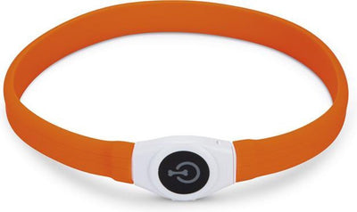 Beeztees Sicherheitsausrüstung Glowy – Hundehalsband – Orange – 65 x 2,5 cm