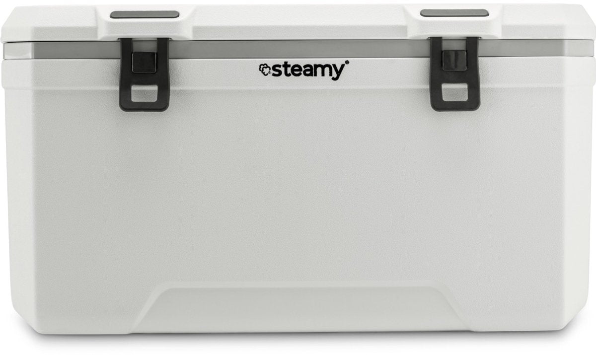 Steamy Marine 120 – große Kühlbox – speziell für das Boot – 120 Liter – weiß