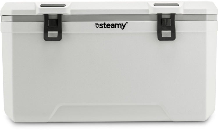 Steamy Marine 120 – große Kühlbox – speziell für das Boot – 120 Liter – weiß