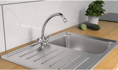Schütte Schütte Washbeasin gemischt zwei Buttons Brillant Chrom -Colored