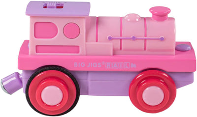Bigjigs-Zug – die leistungsstarke rosa Lokomotive – elektrisch – batteriebetrieben