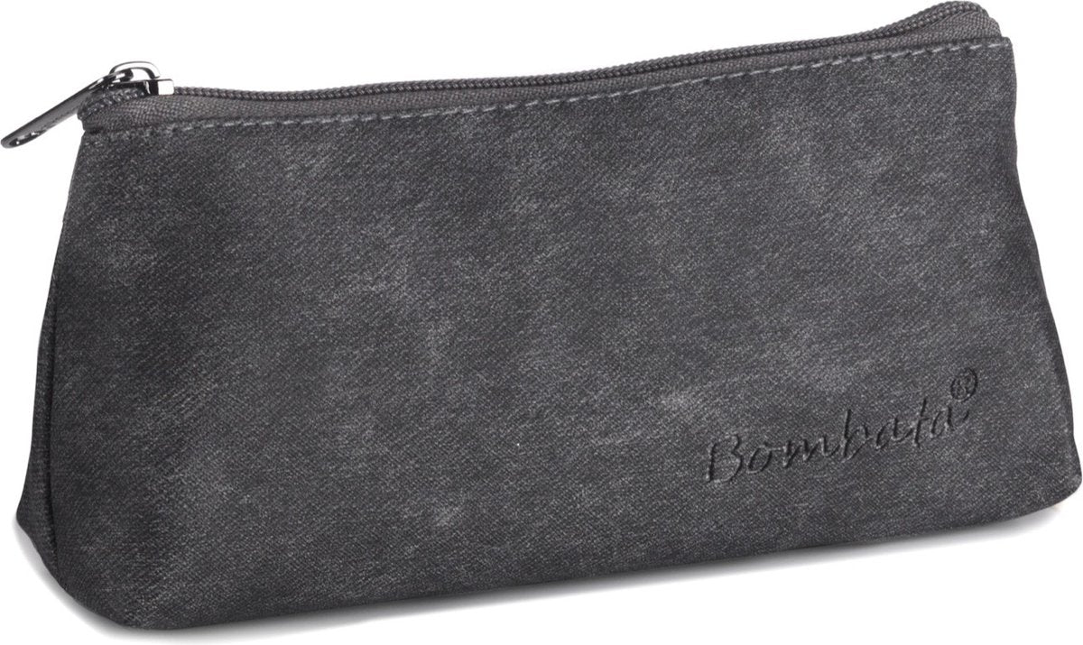 Bombata Federmäppchen Denim Dreieck 20 x 10 cm Kunstleder schwarz