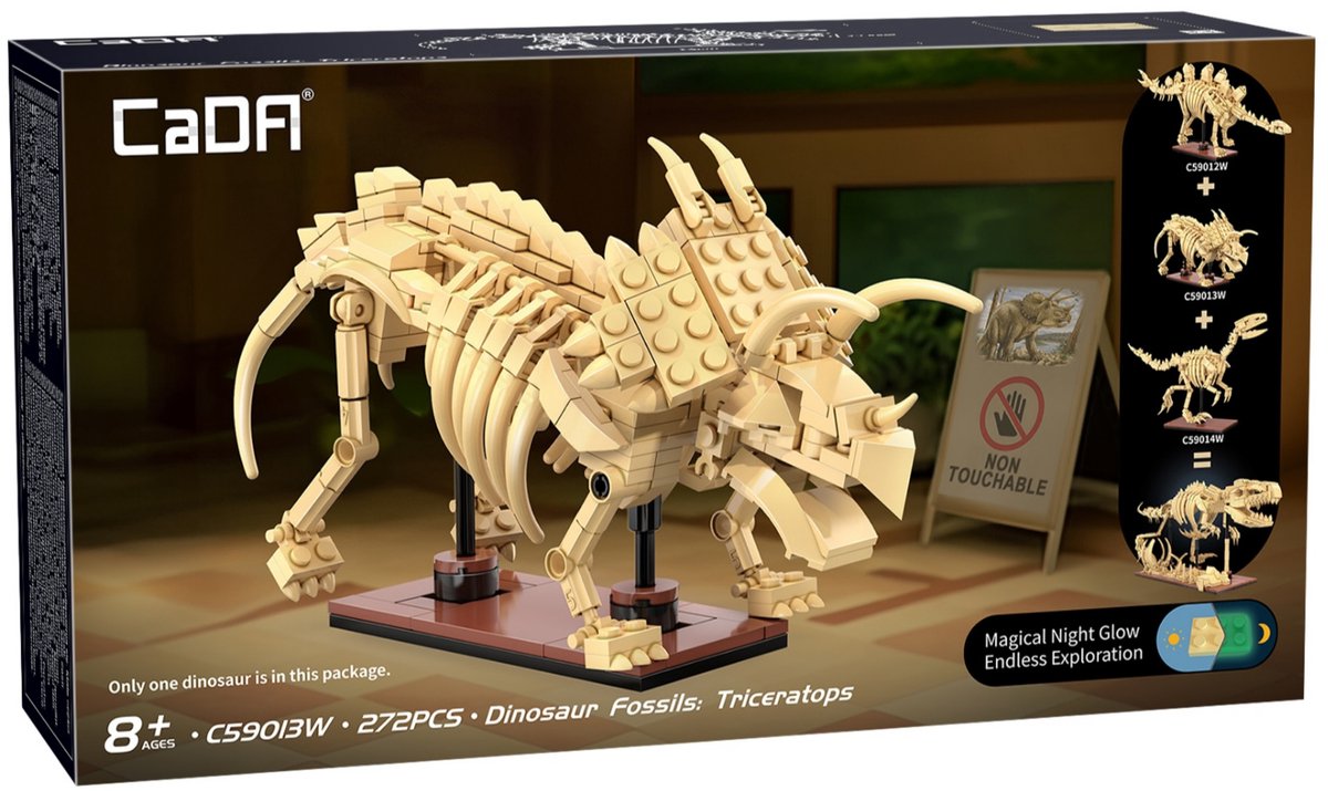 Cada | Kreativserie - Dinosaurierfossilien Triceratops 272 Teile