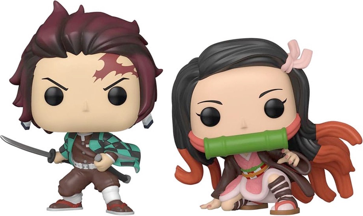 Funko Demon Slayer: Kimetsu no Yaiba – Pop! Animation 2er-Pack Tanjiro Nezuko Special Edition Sammelfigur – mehrfarbig