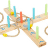Kleines Fuß Holz Ringswerp -Spiel aktiv