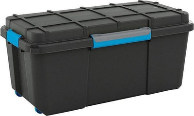 Kis Scuba-Aufbewahrungsbox l – 80 l – 78 x 39,5 x 35 cm – schwarz-blaue Clips