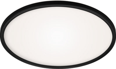 Briloner Slim - LED Deckenleuchte - Deckenlampe mit Hintergrundbeleuchtung - 22 Watt - 3000 Lumen - 4000 Kelvin - Weiß-Schwarz