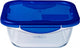 Pyrex - Cook Go Schüssel quadratisch mit Deckel 0,8 Liter - transparent