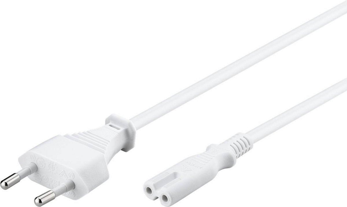Scanpart c7 Stromkabel 2 Meter – mit Stecker – geeignet für Peripheriegeräte – weiß – universell