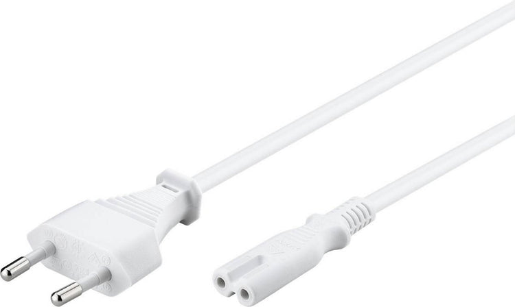Scanpart c7 Stromkabel 2 Meter – mit Stecker – geeignet für Peripheriegeräte – weiß – universell
