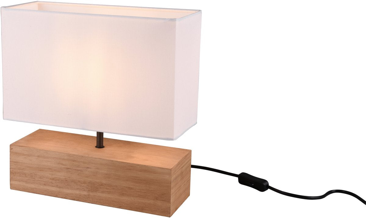 Rl lebe dein Licht Reality Woody - Tischlampe - Natur - exkl. 1x E27 4,9 W - Schnurschalter