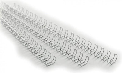 Binderücken Drahtbindung 21 GBC Metall 12 mm Silber Kapazität 105 Blatt