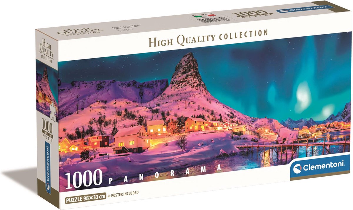 Clementoni – Puzzle – 1000 Teile – Panorama-Nachtlandschaft – Puzzle für Erwachsene – hochwertige Sammlung