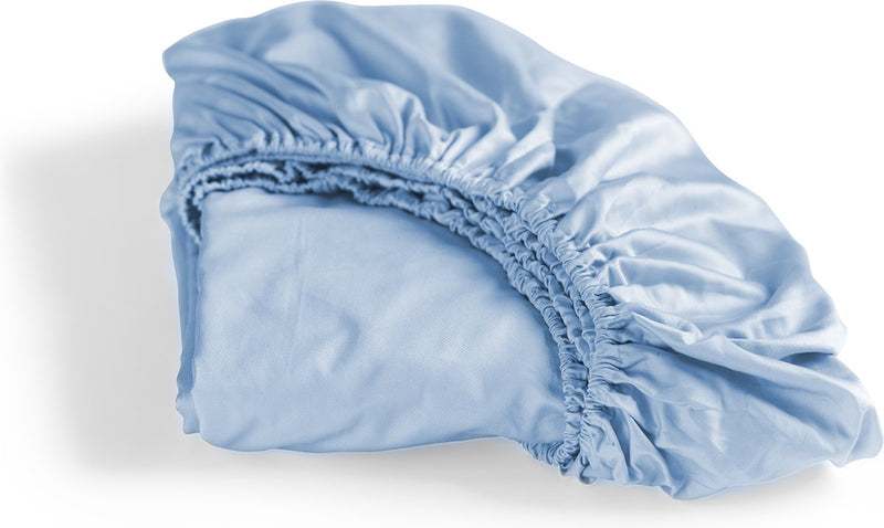 Cinderella - Sonntage - Spannbettlaken - bis 25 cm Matratzenhöhe - Satin - 90x200 cm - Hellblau