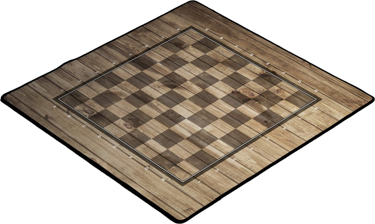 Geronimo-Spiele offline – Spielmatte: Schachholz – 40 x 40 cm – Polyester
