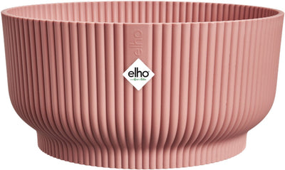 Elho Vibes Fold Bowl 25 – Pflanzschale für den Innenbereich – 100 % recycelter Kunststoff – ø 24,9 x H 12,1 cm – zartes Rosa
