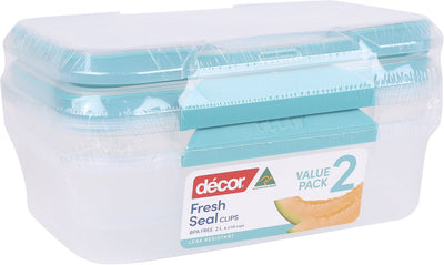 Decor Décor Fresh Seal Clips Lebensmittelaufbewahrungsbox – 2 l – Set 2