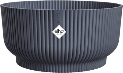 Elho Vibes Fold Bowl 25 – Pflanzschale für den Innenbereich – 100 % recycelter Kunststoff – ø 24,9 x H 12,1 cm – Anthrazit