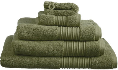 Durchsichtiges Bettwäschehaus – Gästehandtuch – 3er-Set – 30 x 50 cm – olivgrün