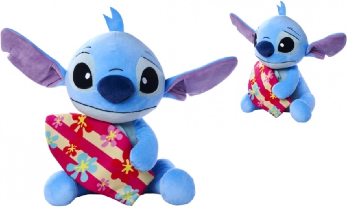 Simba Toys Plüsch – Disney Simba Toys Plüschstich mit Surfbrett – Disney Plüsch-Kuscheltier von 50 cm