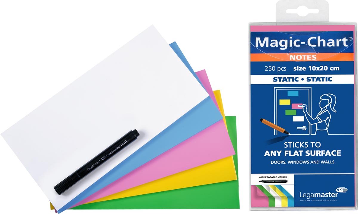 Legamaster Magic Chart Notes 10x20cm sortiert 250 Stk