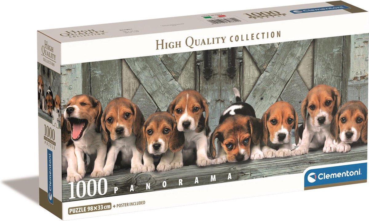 Clementoni – Puzzle – 1000 Teile – Beagles-Panorama – Puzzle für Erwachsene